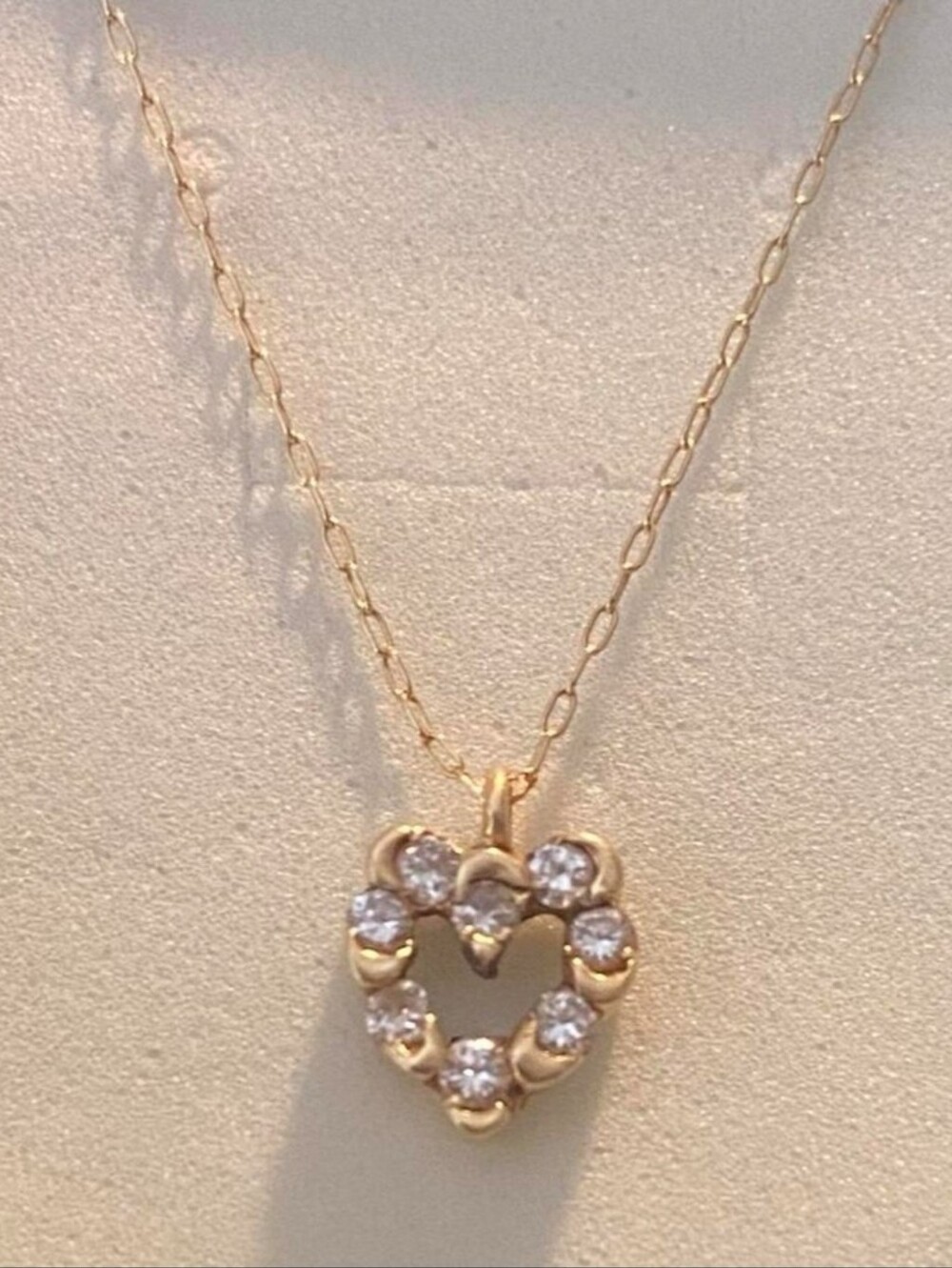 Rare Tiffany & Co 14k gold Diamond heart necklace & pendant vintage late 1950’s